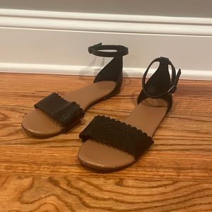 old navy girls black sandals